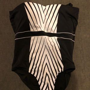Swimsuits for all-striped one piece